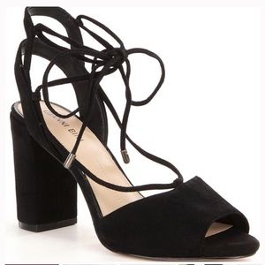 GIANNI BINI || black lace up heels